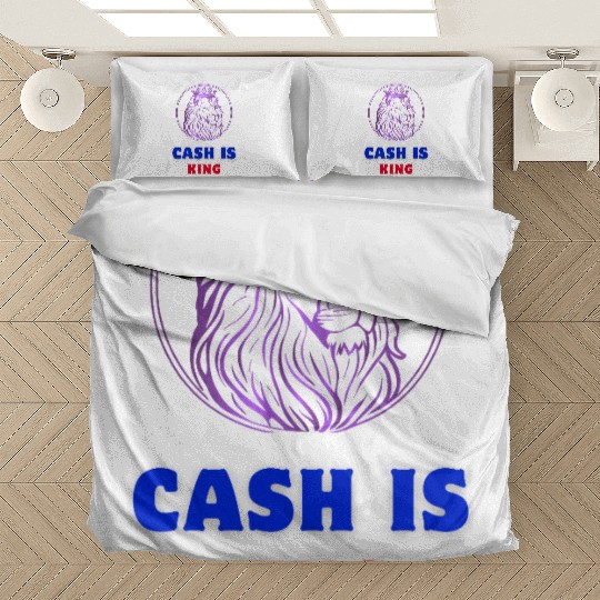 Royal Lion Crest with Crown and Bold Text Bedding Sets
