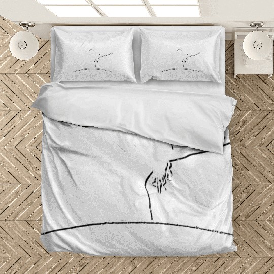 Singing woman with round line Bedding Sets