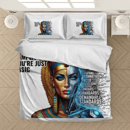 Futuristic Cyborg Egyptian Queen Bedding Sets