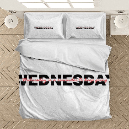 Wednesday Typography - Black Version Bedding Sets