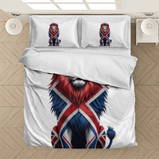 Regal Lion with Union Jack Mane Bedding Sets