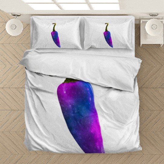 Galaxy Themed Chili Pepper Design Bedding Sets