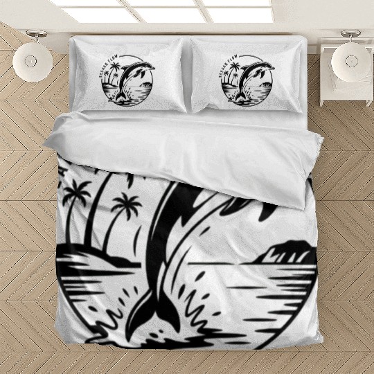 Dolphin Splash Ocean Scene Bedding Sets