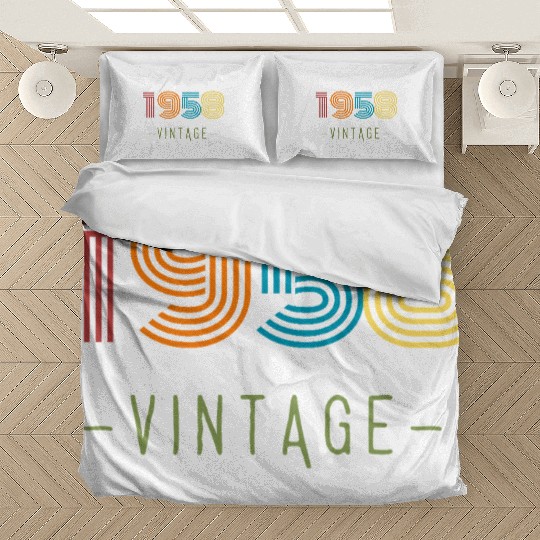 VINTAGE 1958 NEON RETRO DESIGN Bedding Sets