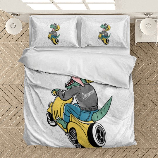 Dinosaur Racer with Streetwear Vibe Bedding Sets
