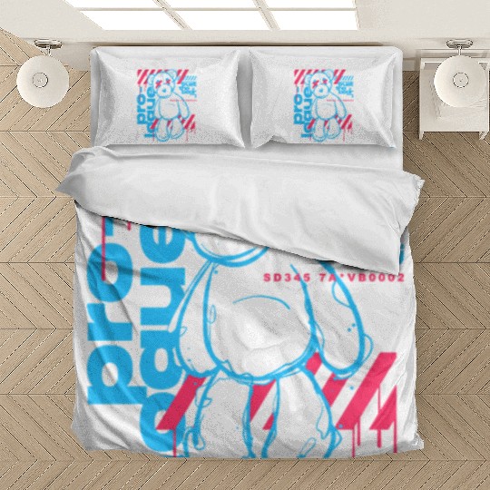 Vibrant Graffiti Teddy Design Bedding Sets