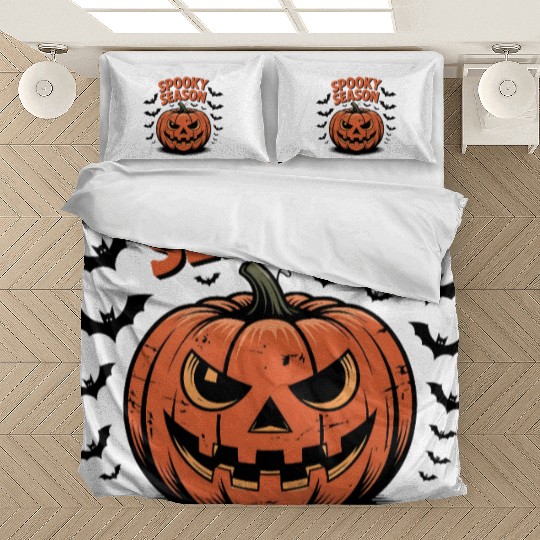 Spooky Season Pumpkin Bedding Sets