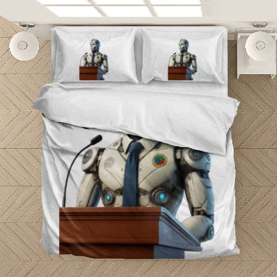 Futuristic Robot President Bedding Sets