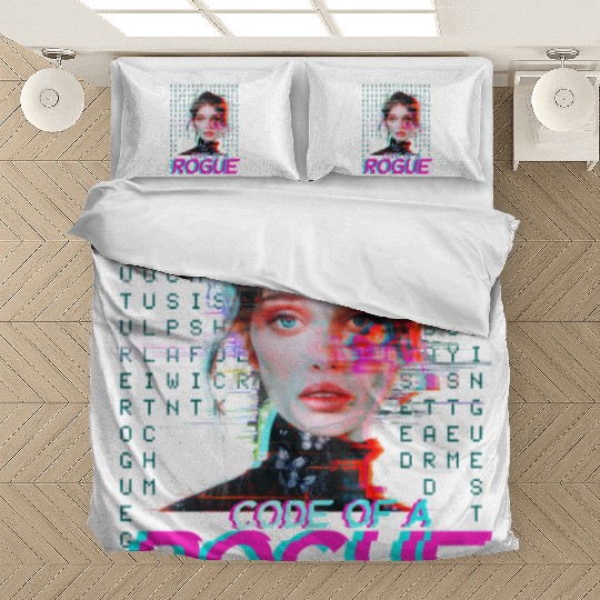 Futuristic Digital Rogue Illustration Bedding Sets