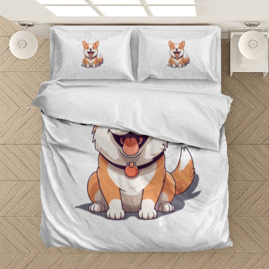 Joyful Corgi Playfulness Design Bedding Sets
