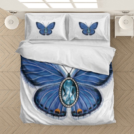 March Eastern Tailed Blue Butterfly Gemstone Art Bedding Sets