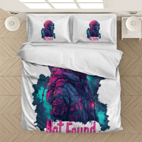 Neon Military Futuristic Explorer Night Not Found Bedding Sets
