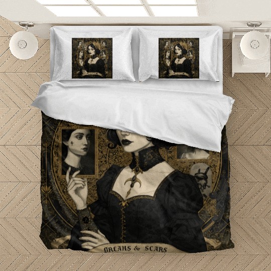 Gothic Portrait with Sunburst Halo Bedding Sets