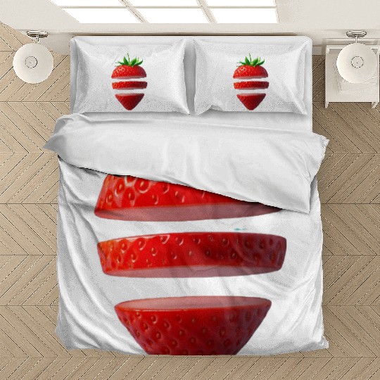 Deconstructed Strawberry Illustration Bedding Sets