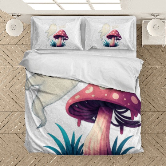 Spooky Forest Mushroom Halloween Design Bedding Sets