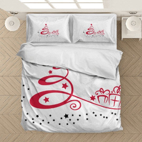 Christmas Tree with Stars and Gift Boxes Bedding Sets