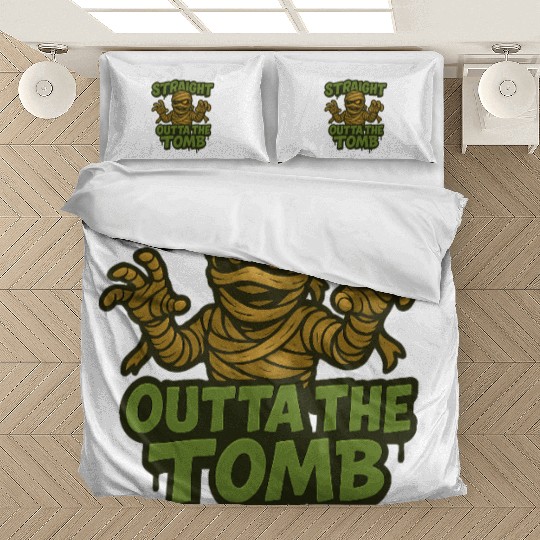 Straight Outta The Tomb | Creepy Funny Mummy Bedding Sets
