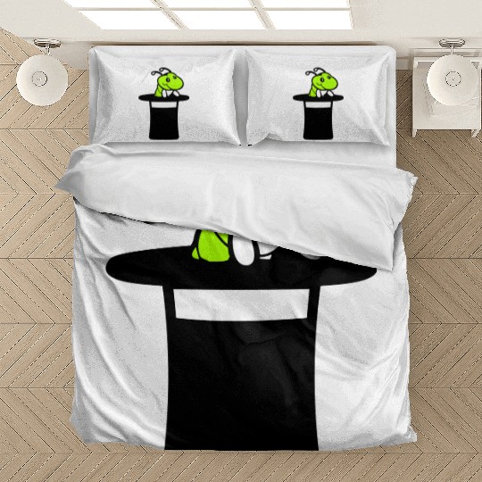 Caterpillar top hat magician wizard magic trick Bedding Sets