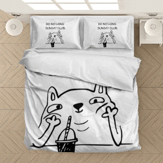 Do Nothing Sunday Club Cat Bedding Sets