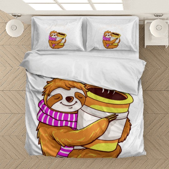 Sloffee Sloth Coffee Lover Design  Bedding Sets