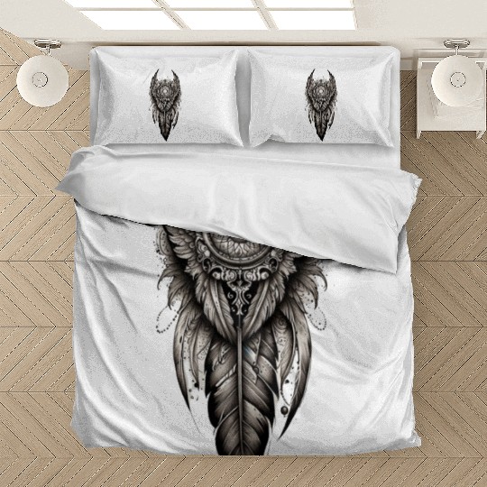 Intricate Dreamcatcher Feather Tattoo Bedding Sets