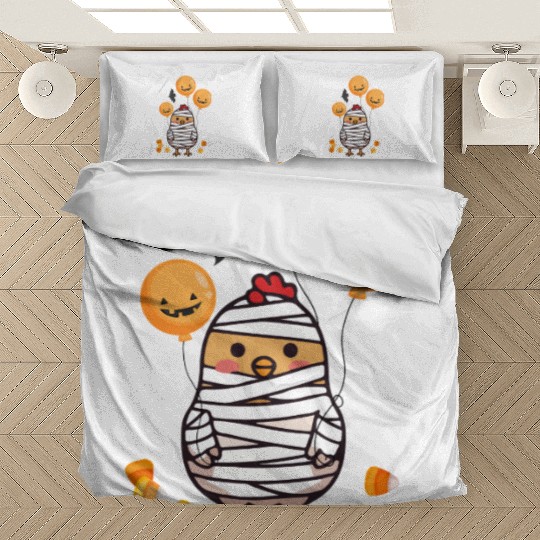 Festive Chick in Mummy Costume Bedding Sets