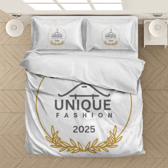 Black And Gold Minimalist Fashion Logo Bedding Sets