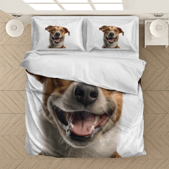 Joyful Jack Russell Dog Illustration Bedding Sets