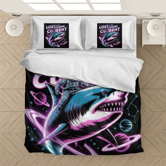Lost in the Cosmic Shark Adventure Bedding Sets
