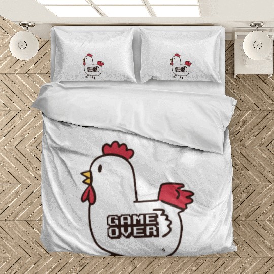 Chicken Game Don't Look at The Chicken Funny Meme  Bedding Sets