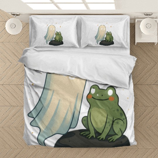 Whimsical Ghost and Frog Friendship Bedding Sets