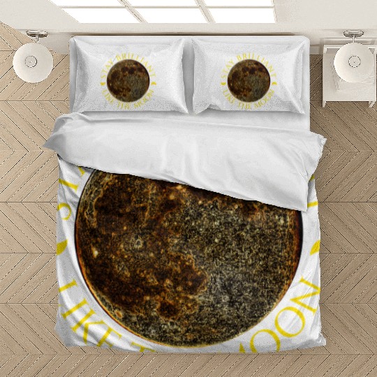 Full Moon & Golden Crescents Quote Bedding Sets