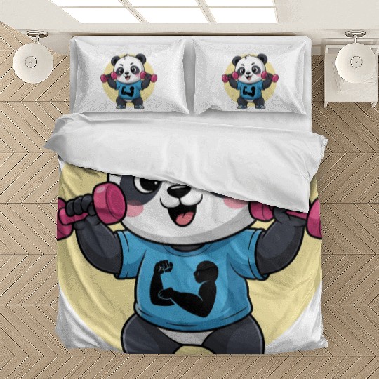 Panda Gym Workout Bedding Sets