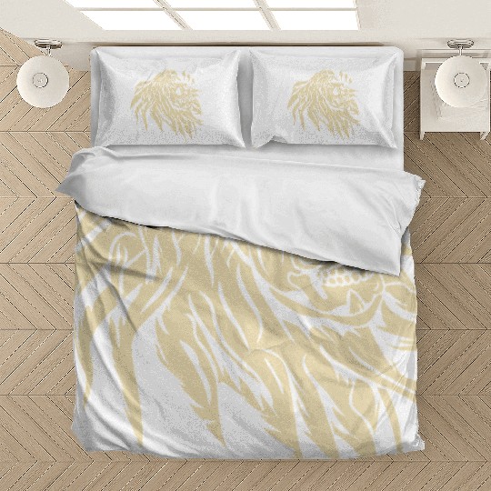Wild Skull Lion Tattoo Design Bedding Sets