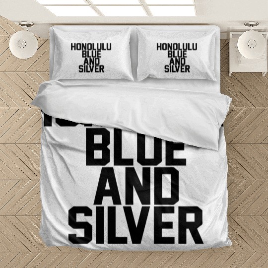 Honolulu Blue & Silver Bedding Sets