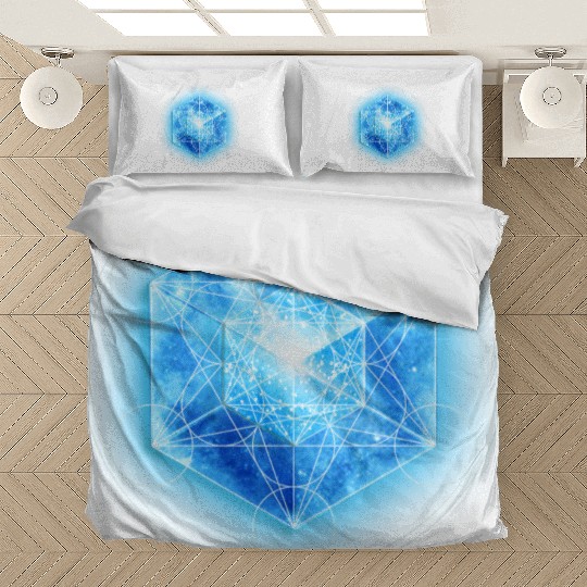 Metatrons Cube with TESSERACT, Hypercube 4D, Bedding Sets