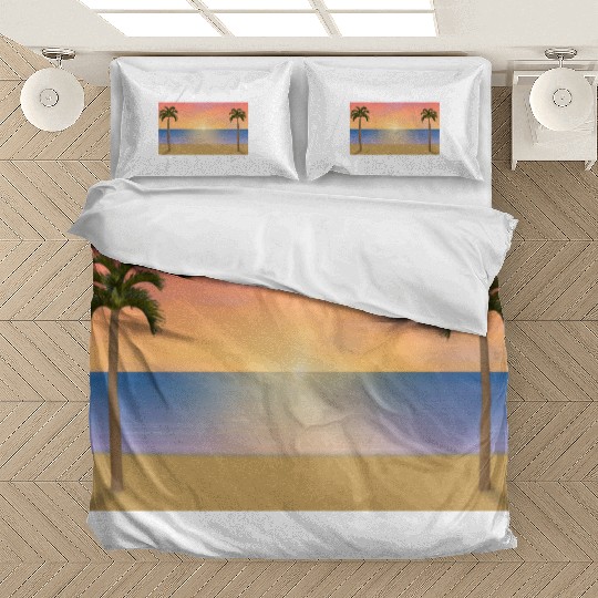 Sunrise / Sunset Beach Scene Bedding Sets
