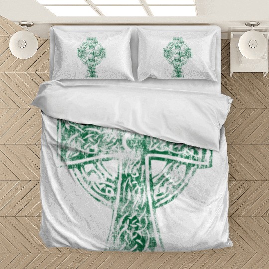 Classic Vintage Style Celtic Cross Crucifix Bedding Sets
