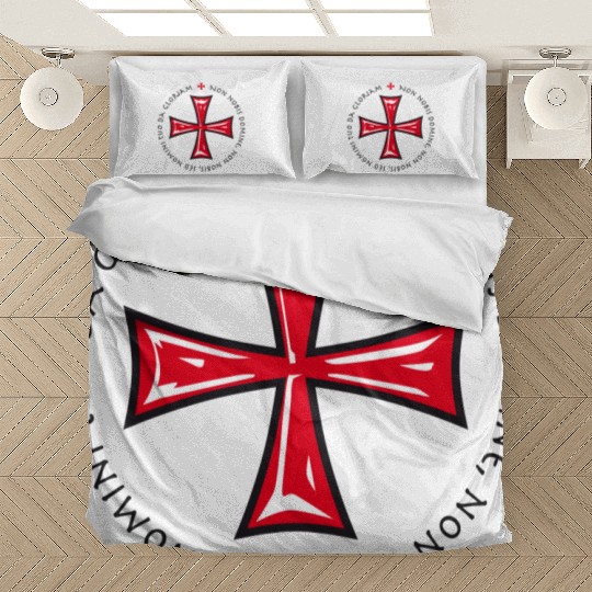 Cross Knights Templar Crusader non nobis domine Bedding Sets