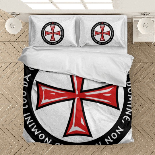 Cross Knights Templar Crusader non nobis domine Bedding Sets