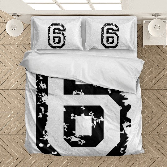 Number 6 (Distressed White) Bedding Sets