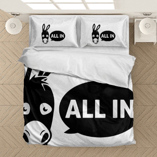 Poker donkey - all in Bedding Sets