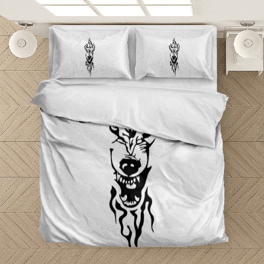 vicious wolf tribal Bedding Sets