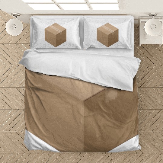 3D Isometric Cardboard Box Bedding Sets