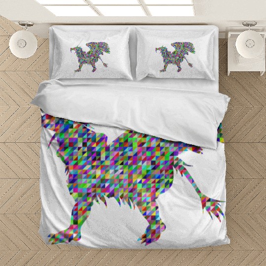 Low Poly Triangular Griffin Silhouette Bedding Sets