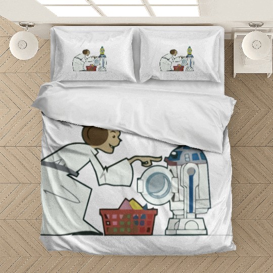 Funny Star Wars r2d2 and Leia comic Bedding Sets