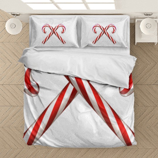 Crossed candy canes Bedding Sets