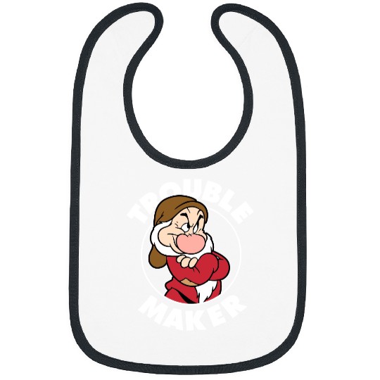 Disney Grumpy Dwarf Trouble Maker Bibs, Disneyland Family Trip Vacation 2022 Gift Unisex Bibs