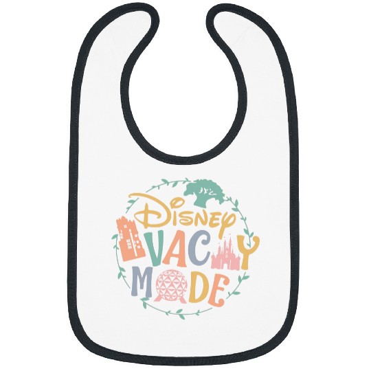 Disney Vacay Mode Bibs, Disney Epcot Bibs, Disney Castle Bibs