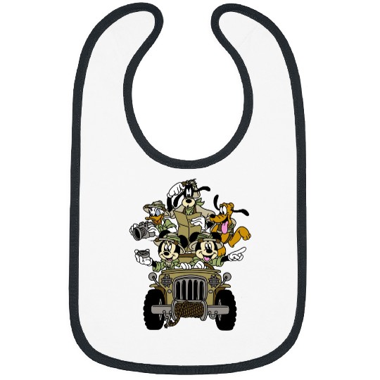 Mickey & Friends Animal Kingdom Safari Jeep Bibs | Disney Bibs